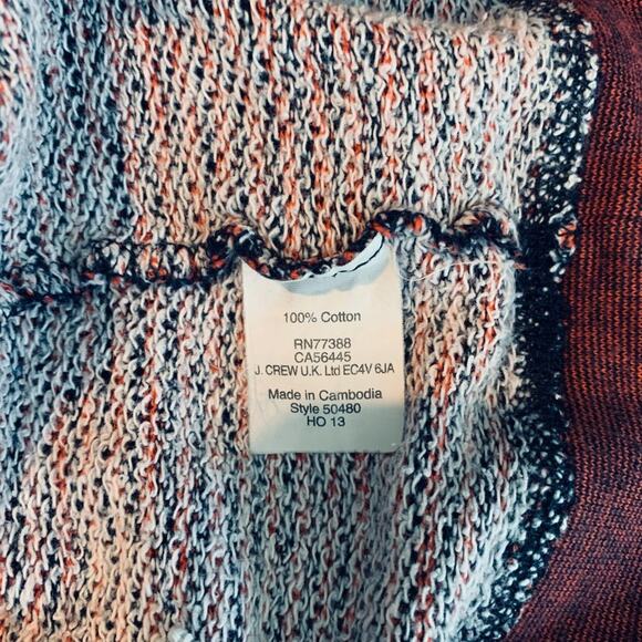 J. Crew Red/Blue striped Hoodie - S - Picture 3 of 9